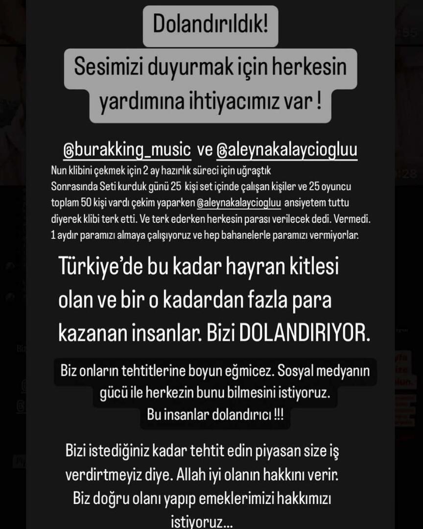 Acusaciones de fraude contra Burak King y Aleyna Kalaycıoğlu