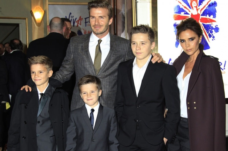 David Beckham y familia