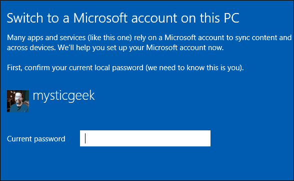 Cambiar a cuenta de Microsoft