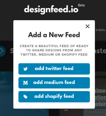 designfeed añadir feed