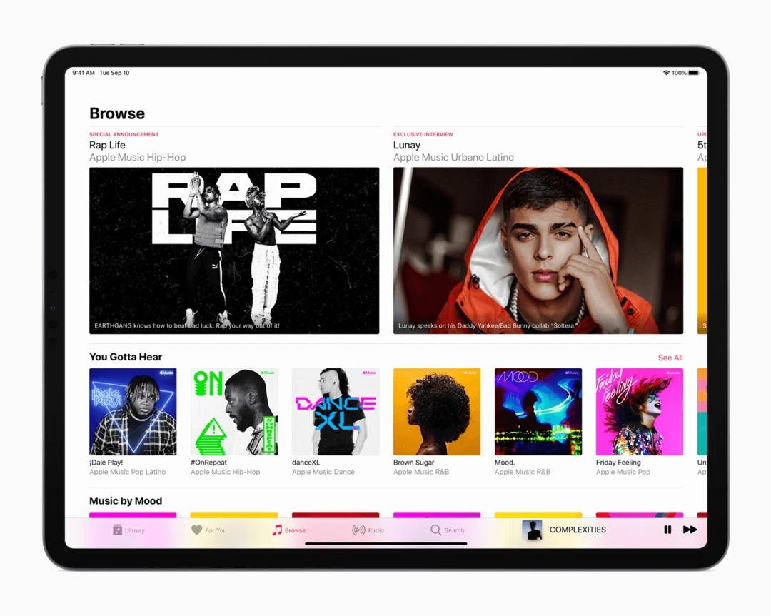 Apple Music en iPad