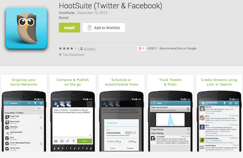 aplicación hootsuite