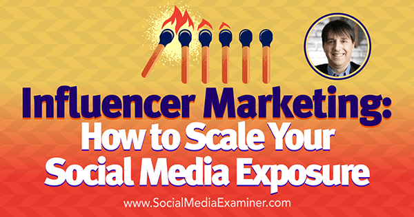 Influencer Marketing: cómo escalar su exposición en las redes sociales con información de Neal Schaffer en el podcast de marketing en redes sociales.