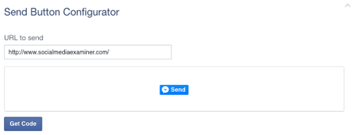 botón de envío de Facebook configurado en URL