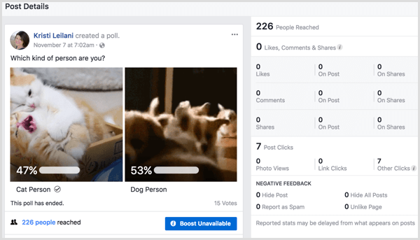 Cómo ejecutar encuestas de Facebook con GIF animados: examinador de redes sociales