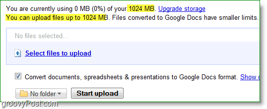 Google Docs, el nuevo límite de carga es de 1024 MB o 1 GB