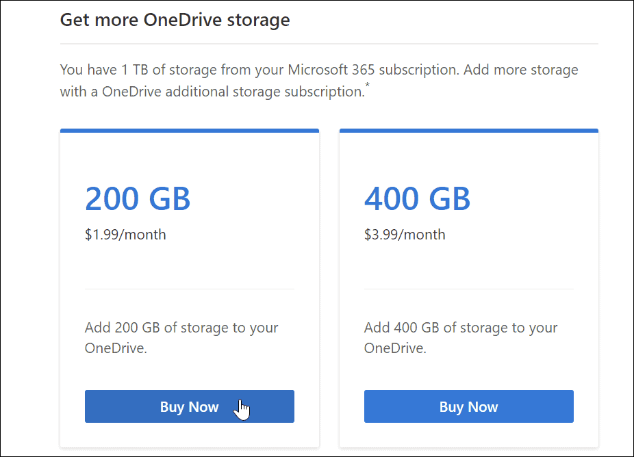 obtener más almacenamiento de OneDrive
