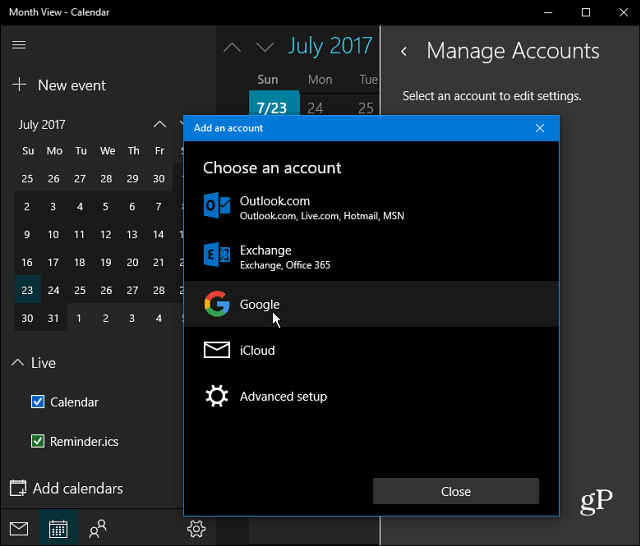 Administre su Google Calendar con Cortana en Windows 10