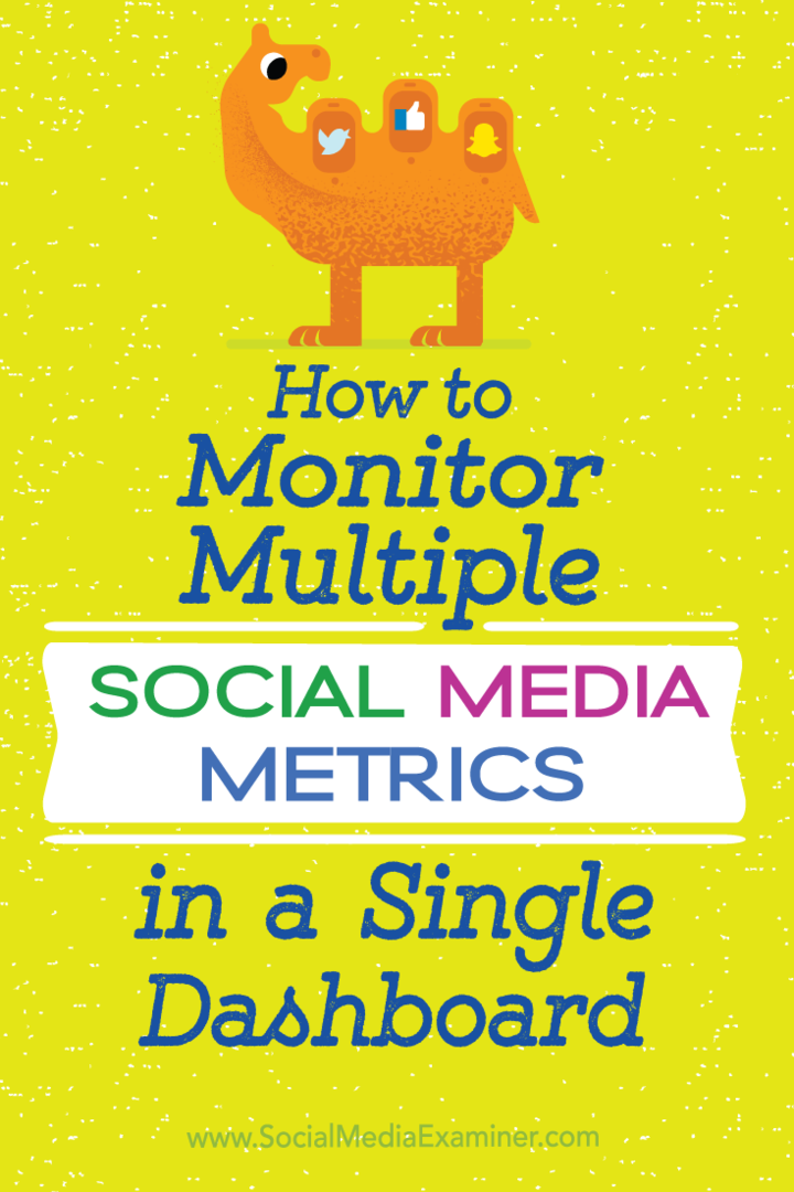 Cómo monitorear múltiples métricas de redes sociales en un solo tablero: examinador de redes sociales