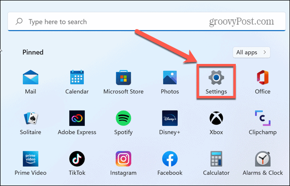 icono de configuración de Windows