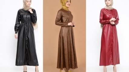 Modelos de ropa de cuero en ropa hijab