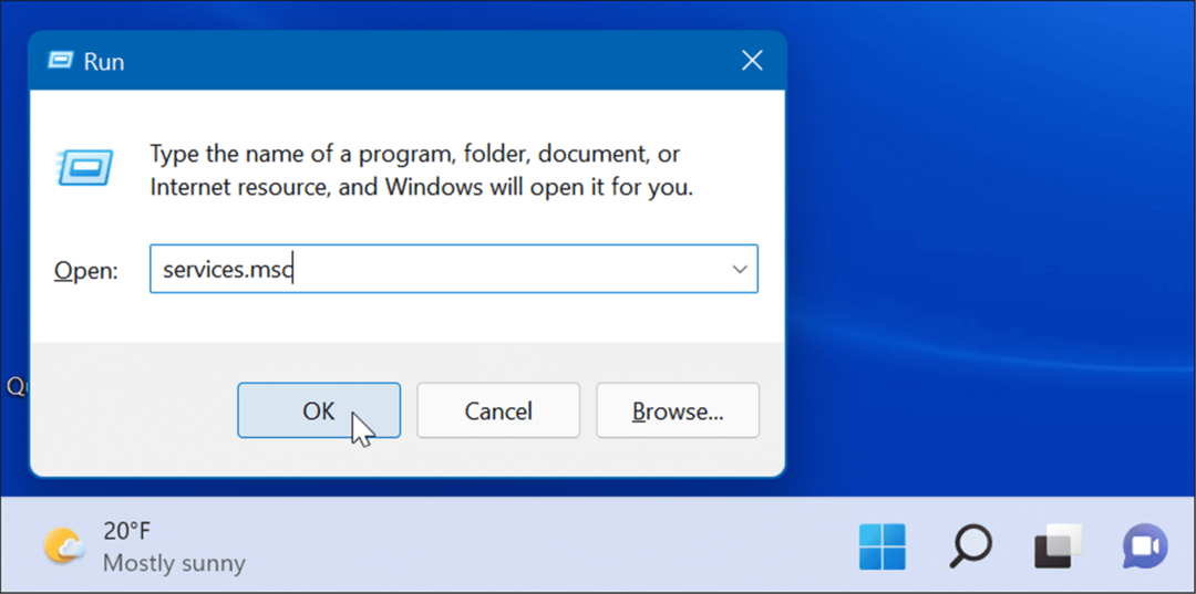 servicios-msc ejecutar Windows 11