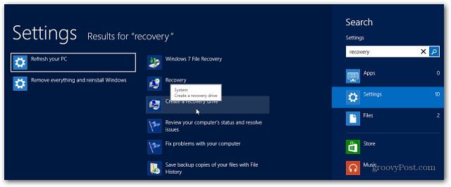 Cómo crear una unidad flash de recuperación de Windows 8