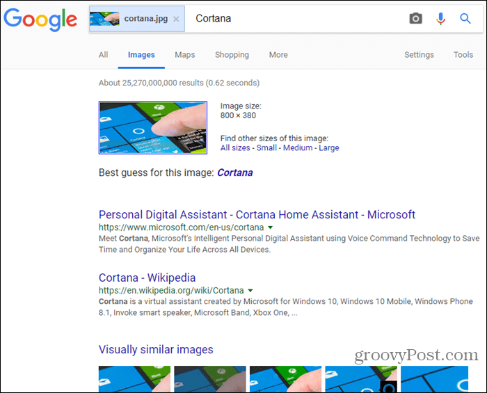Resultados de búsqueda de imágenes en Google