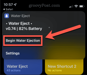 comience la eyección de agua para sacar agua del iphone