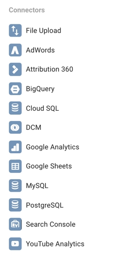 Google Data Studio le permite conectarse a varias fuentes de datos diferentes.
