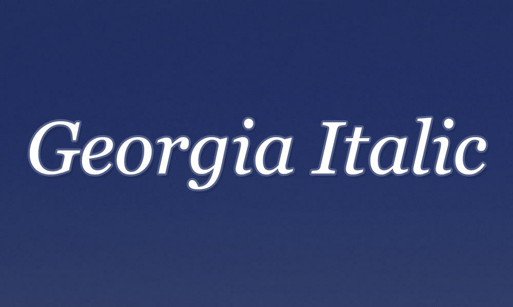 5 - Georgia Italic