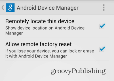 Configuración del Administrador de dispositivos Android