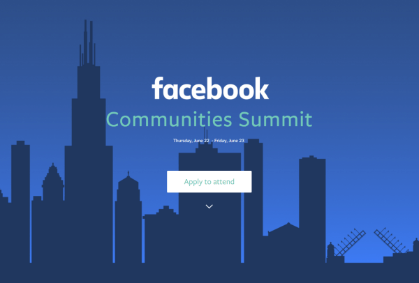Facebook acogerá la primera Cumbre de Comunidades de Facebook el 22 y 23 de junio en Chicago.