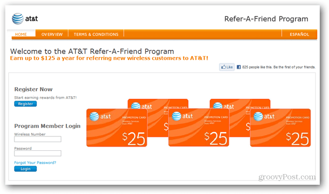 Programa de recomendación de un amigo de AT&T