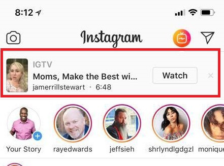 Instagram agrega notificaciones para videos IGTV.