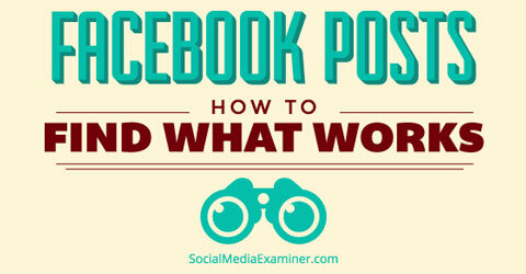 lo que funciona para las publicaciones de Facebook