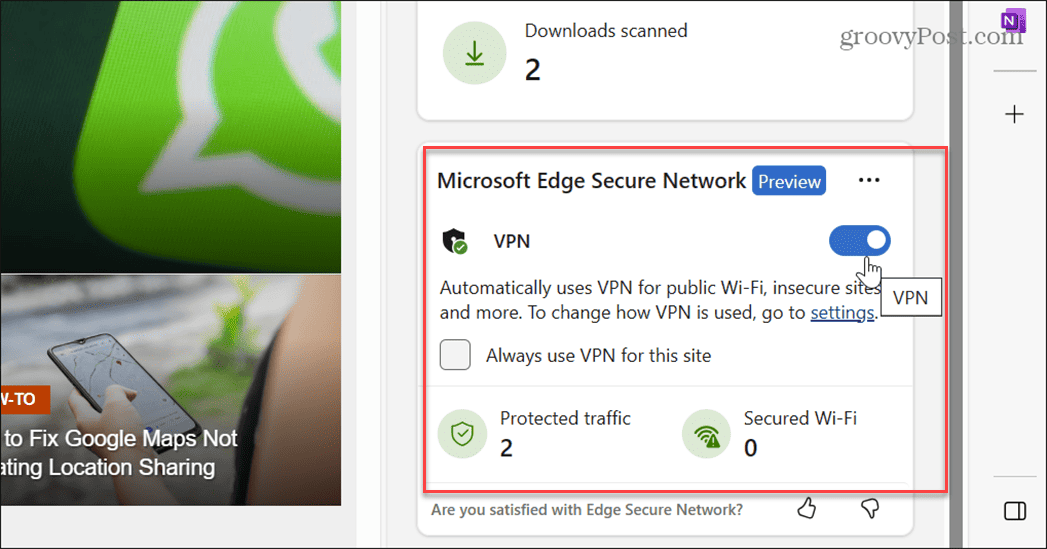 Usar VPN de Microsoft Edge