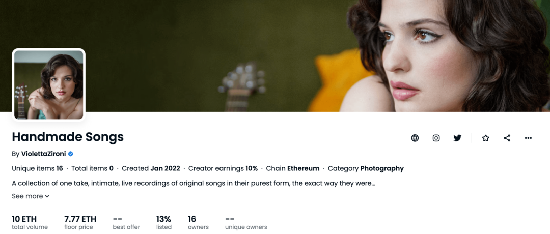 Música y NFT: la estrategia de lanzamiento de Violetta Zironi: Social Media Examiner