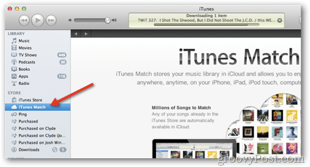 iTunes Match en iTunes 10.5.1