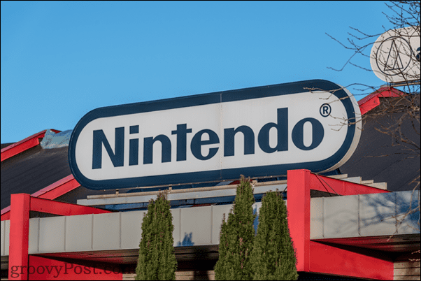 Logotipo de Nintendo en un edificio