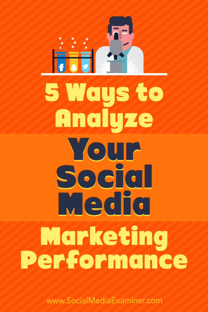 5 formas de analizar su rendimiento de marketing en redes sociales por Deep Patel en Social Media Examiner.
