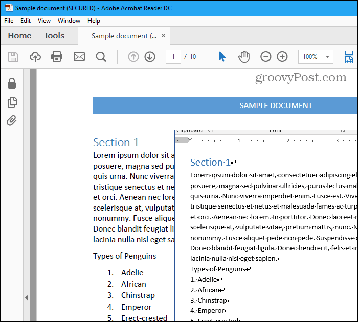 Archivo PDF y archivo Word