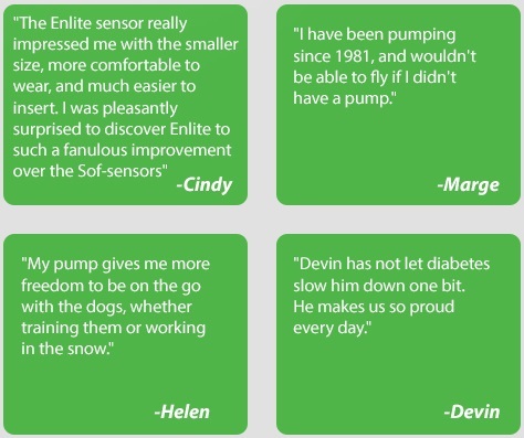 extractos actualizados de historias de usuarios de diabetes medtronic