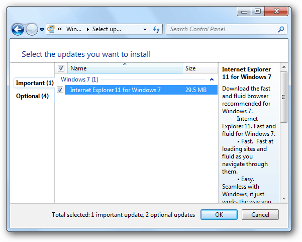 Actualización de Windows IE 11