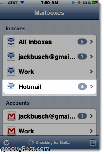 Agregar Hotmail Exchange ActiveSync a iPhone