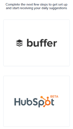 Quuu se integra con Buffer y HubSpot.