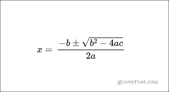 Ecuación insertada en Google Slides
