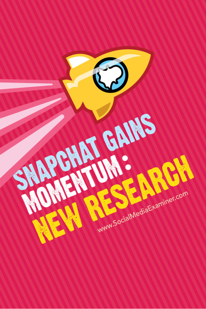 Snapchat gana impulso: nueva investigación: examinador de redes sociales
