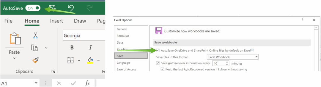 Guardar archivos de Excel en OneDrive Microsoft Excel AutoGuardar
