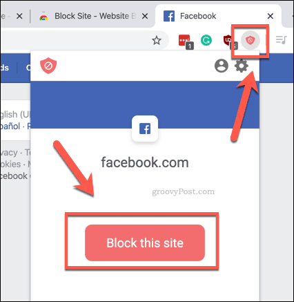 Bloquear rápidamente un sitio usando BlockSite en Chrome