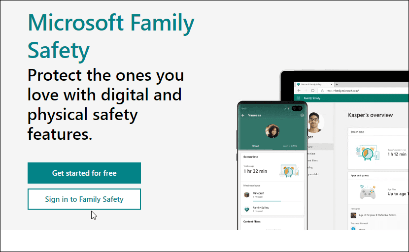 Seguridad familiar de Microsoft