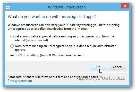 SmartScreen Seting