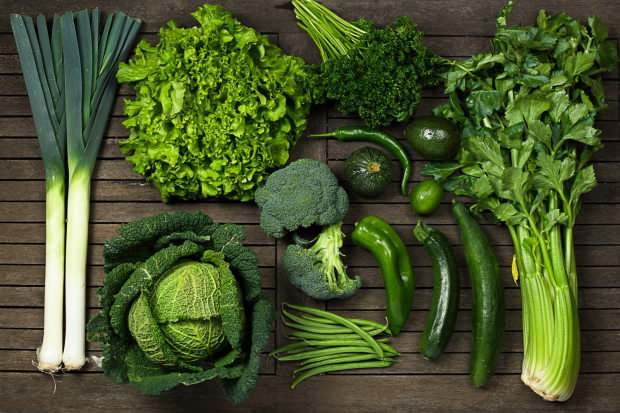 las verduras verdes son ricas en glutatión
