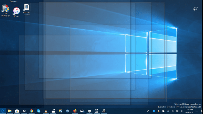 Función de escritorio de Windows 10