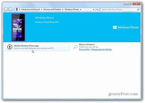 solicitud de instalación del software de Windows Phone 8