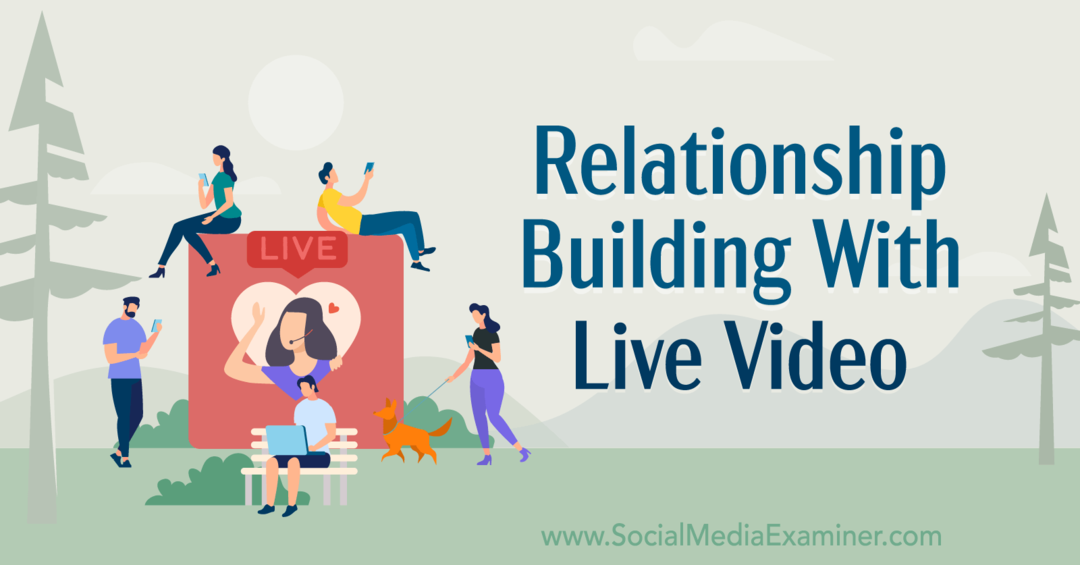 Construcción de relaciones con video en vivo con información de Melanie Dyann Howe en el podcast de marketing en redes sociales.