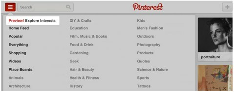 pinterest explorar intereses