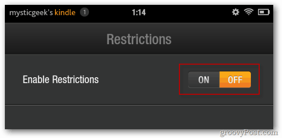 Restricciones de activación de Kindle Fire
