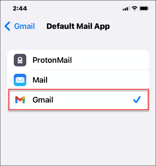 aplicaciones de correo electrónico predeterminadas iPhone