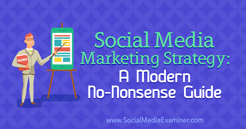 Estrategia de marketing en redes sociales: una guía moderna y sensata de Dan Knowlton en Social Media Examiner.